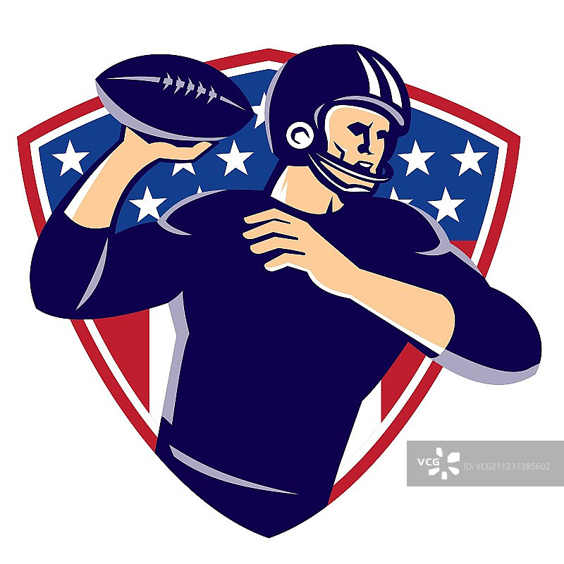 美国四分卫传球图片素材