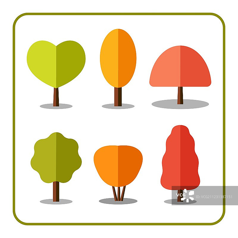 秋季树图标集1图片素材