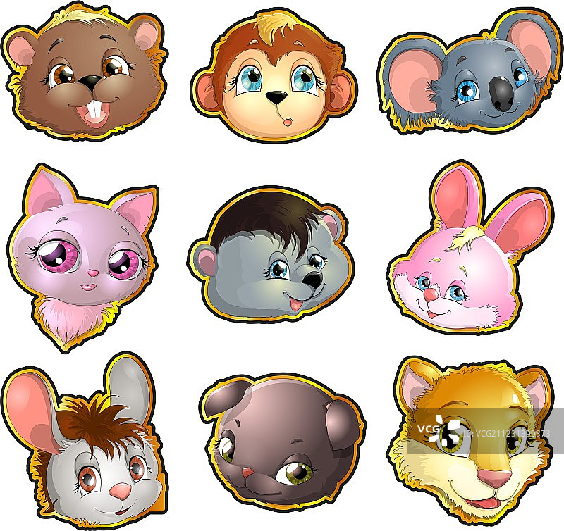 动物面部特写图片素材