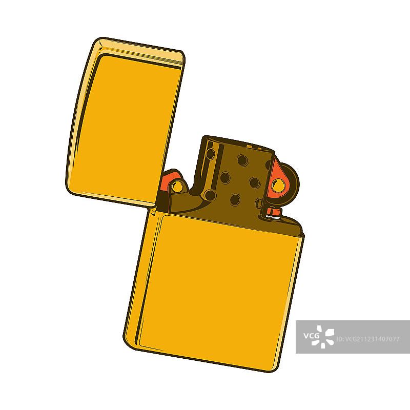 金色Zippo打火机图片素材