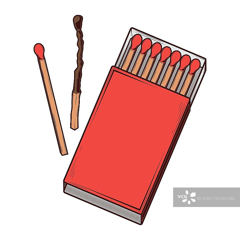 俯视视角：红色火柴盒图片素材