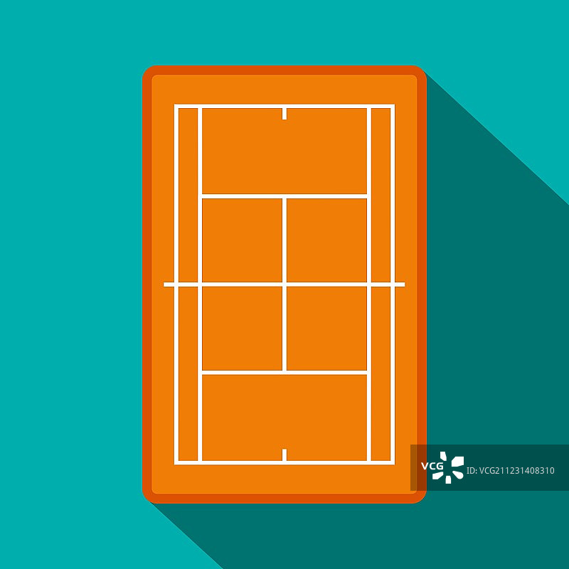 扁平风格网球场图标图片素材