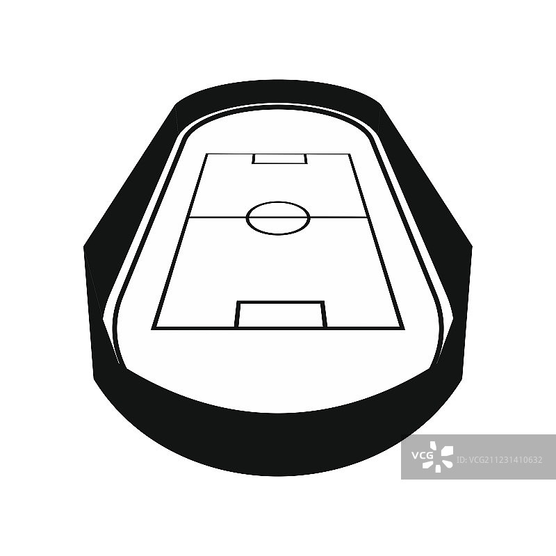 开放式足球场黑色简约图标图片素材