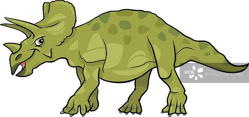 三角龙恐龙卡通图片素材