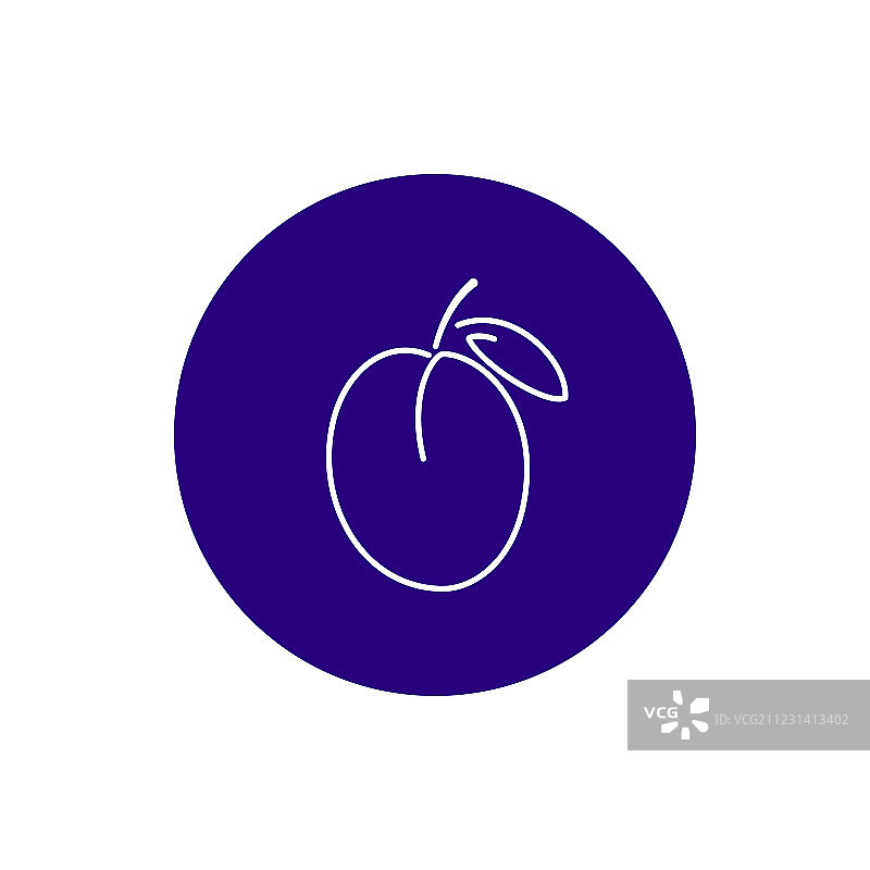 轮廓中的李子图标图片素材