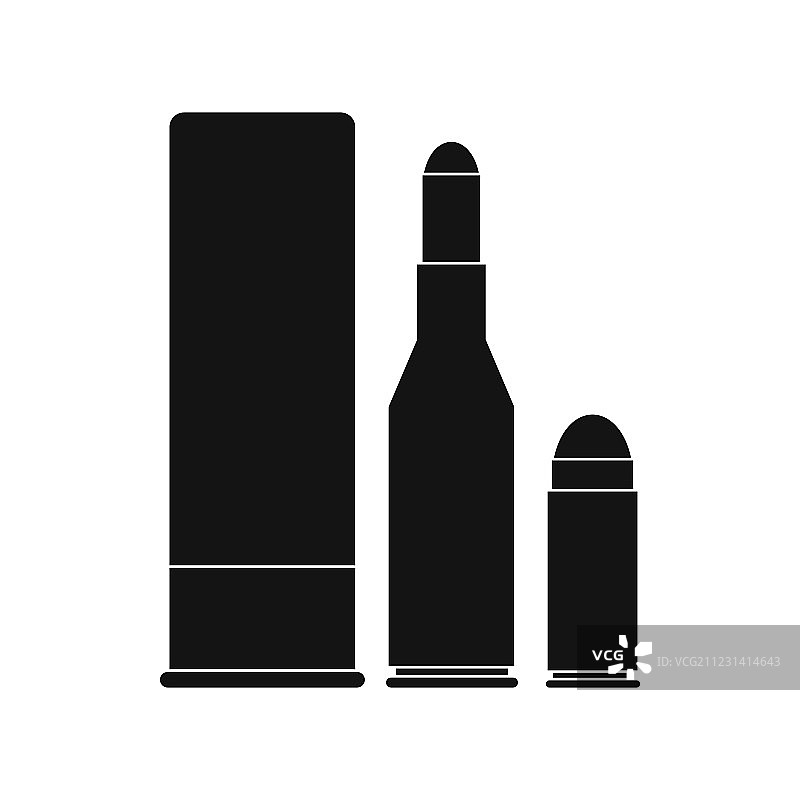 猎枪弹壳和子弹图标图片素材