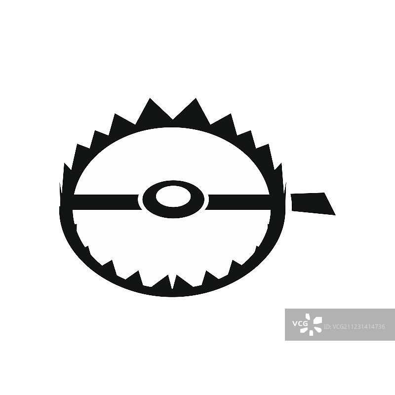 锋利的金属陷阱图标图片素材