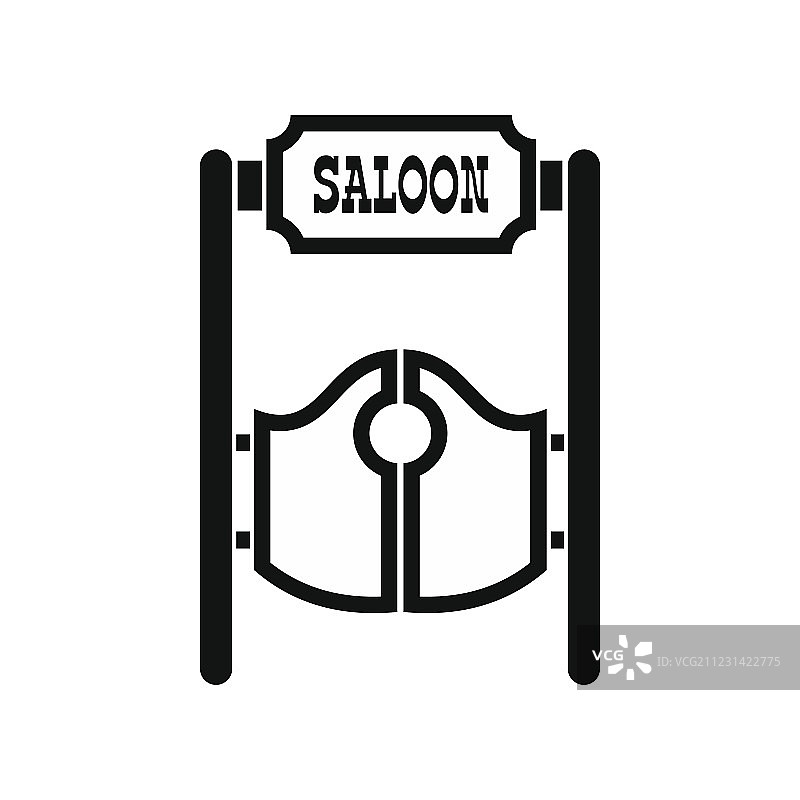 旧西部摇摆酒吧门图标图片素材