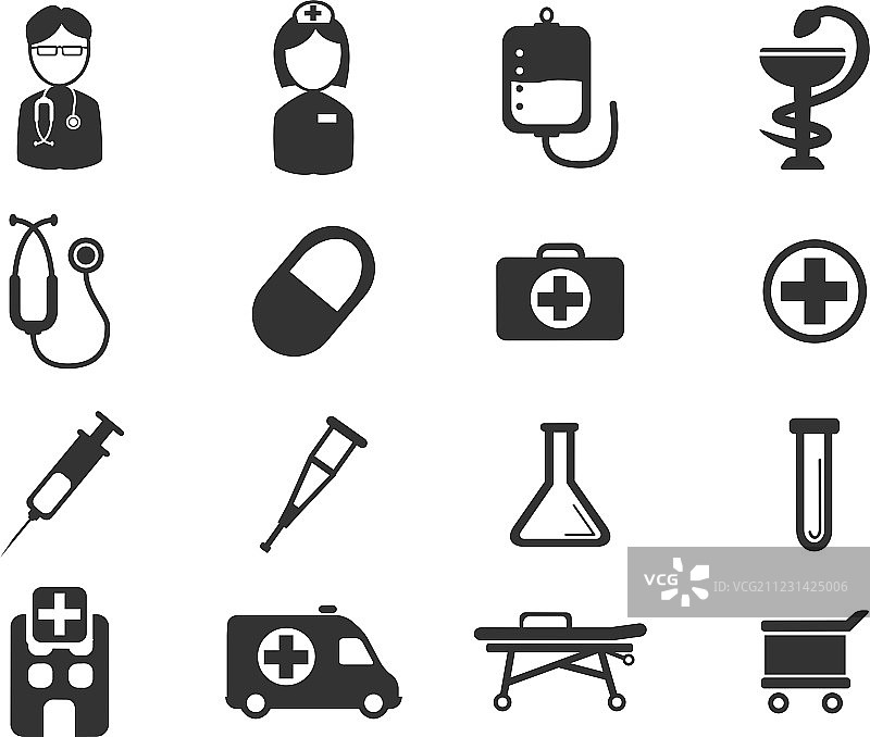 医疗简约图标图片素材