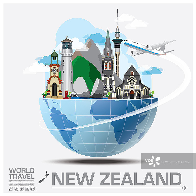新西兰地标全球旅行图片素材