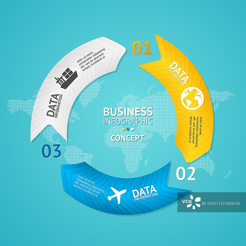 彩色文本框信息图图片素材