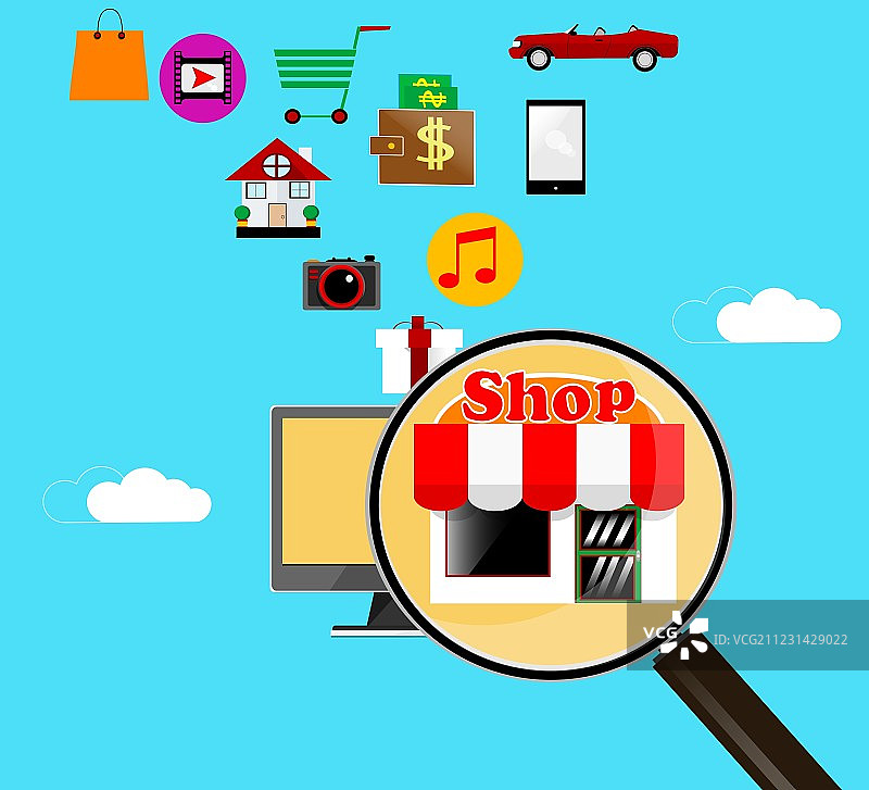 在线商店图片素材