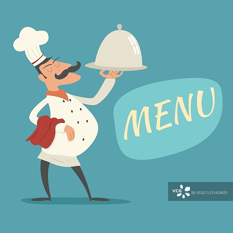 复古厨师餐盘符号图片素材