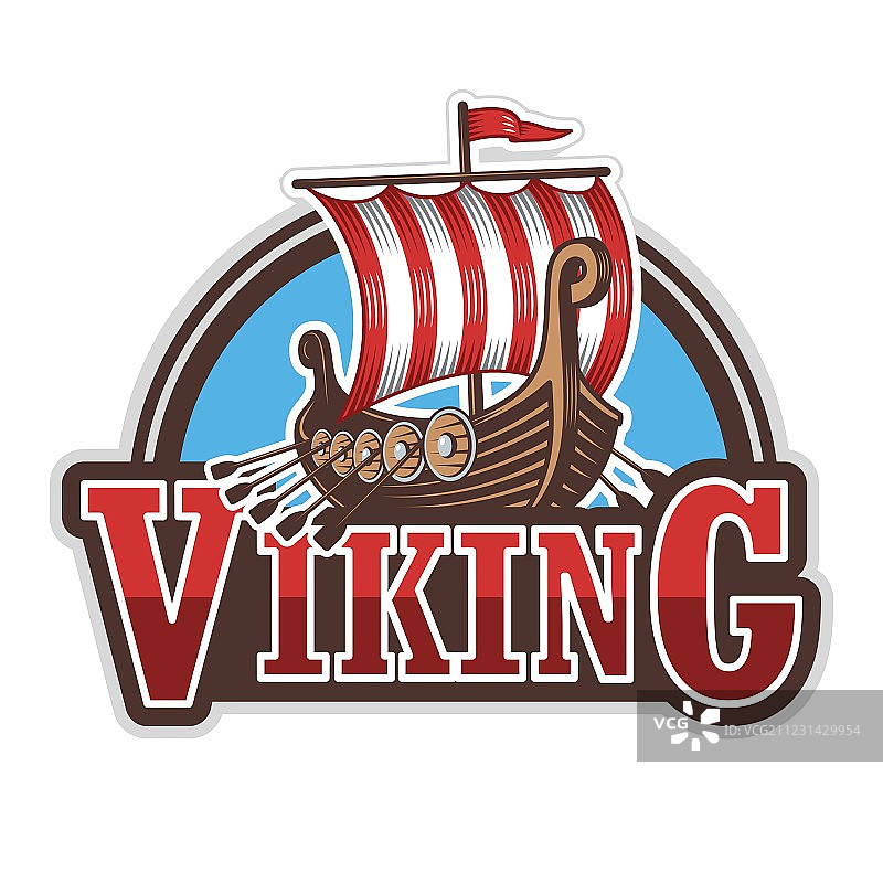 维京船运动标志图片素材