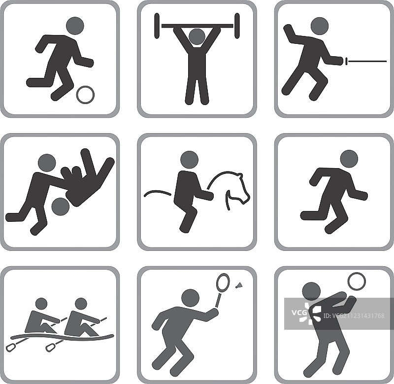 运动图标集合图片素材