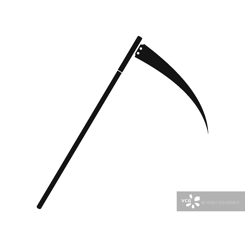 万圣节黑色镰刀简约图标图片素材