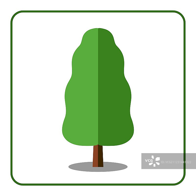 橡树杨树图标图片素材