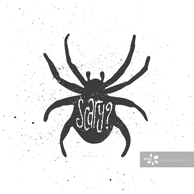 蜘蛛网中的恐怖文字图片素材