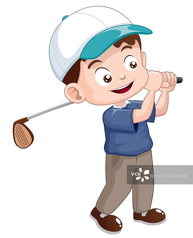 年轻的高尔夫球手图片素材