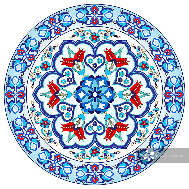 古董奥斯曼土耳其图案设计三十图片素材