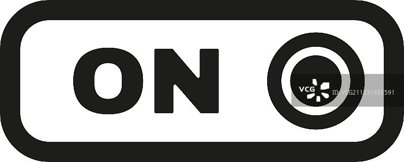 开启按钮图标扁平风格图片素材