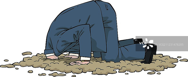 埋在沙子里的头图片素材