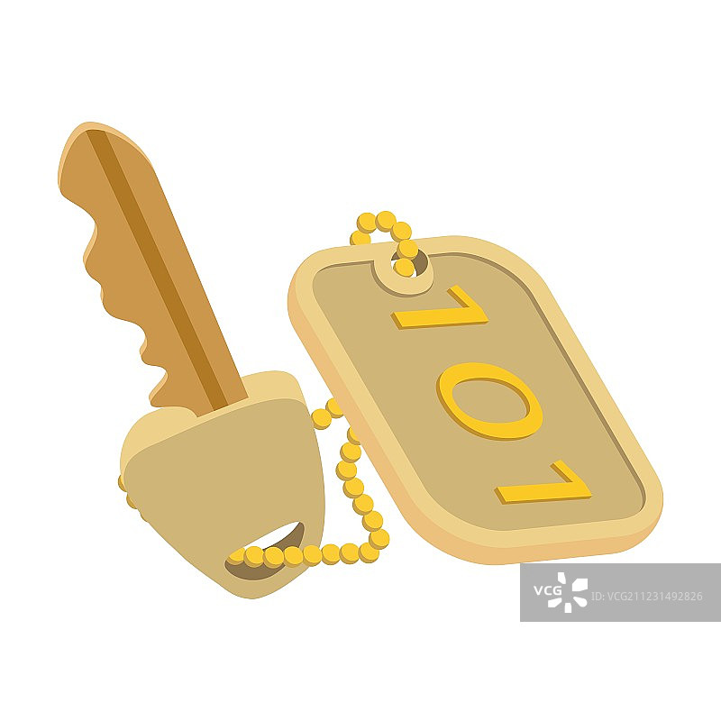 酒店钥匙卡通图标图片素材