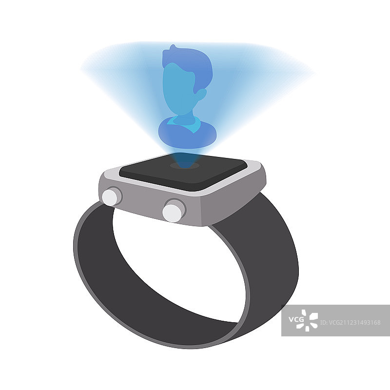 带全息卡通图标的手表图片素材