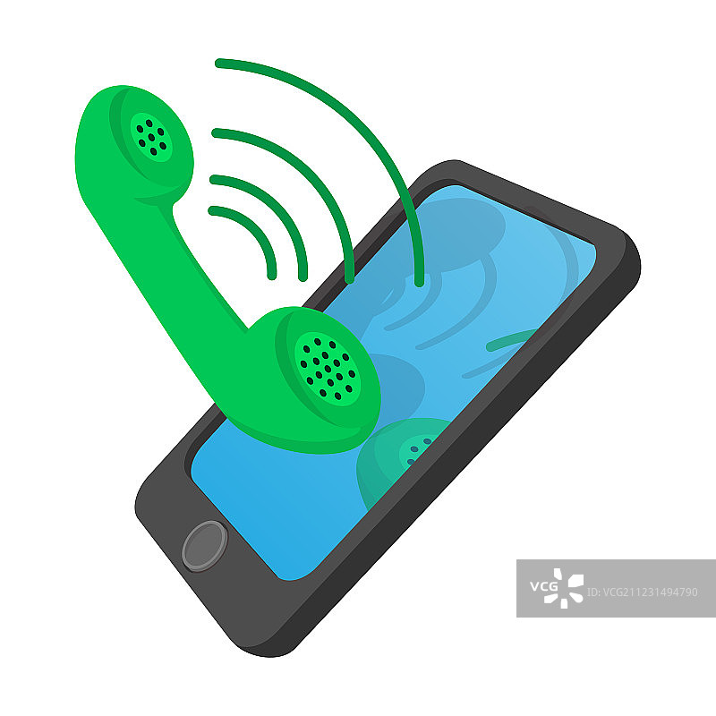 响铃电话卡通图标图片素材