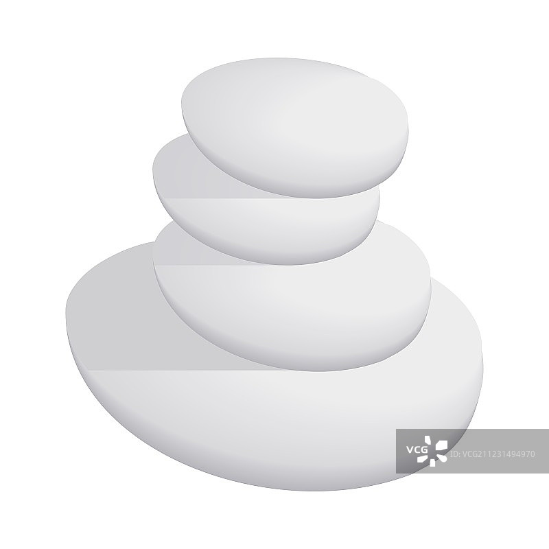 2.5D 石头水疗 isometric 3D 图标图片素材