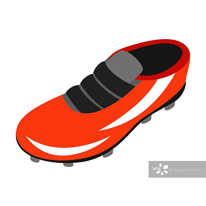 带鞋钉的运动鞋2.5D图标图片素材