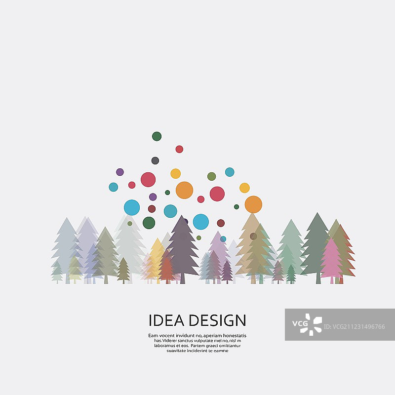 秋季景观与球体设计图片素材