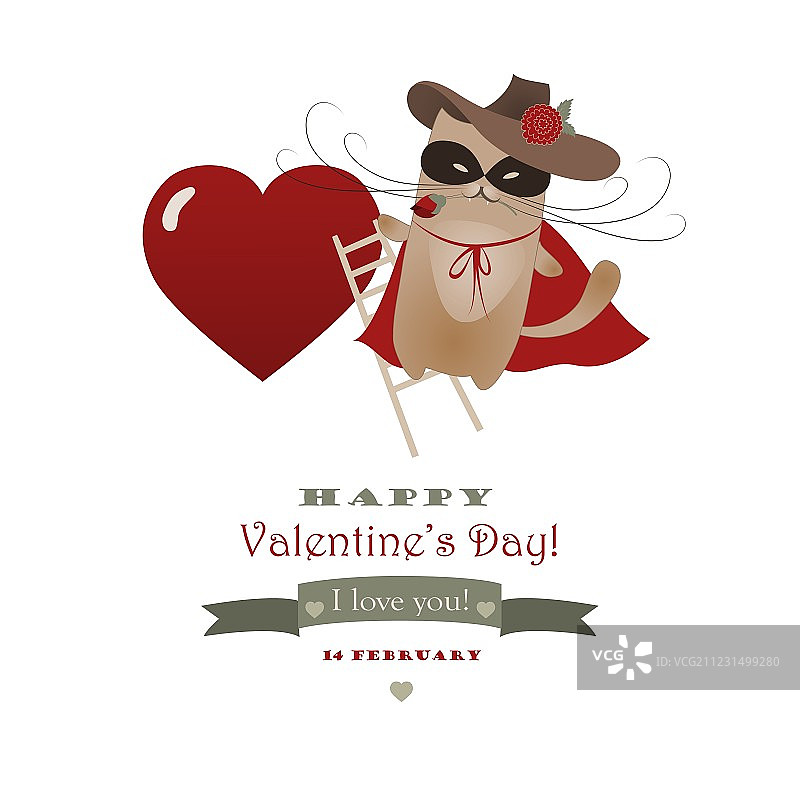 搞笑佐罗猫情人节图片素材