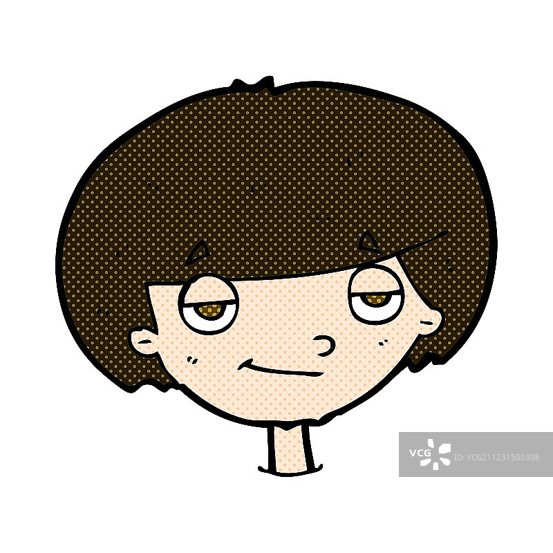 漫画卡通自鸣得意的男孩图片素材