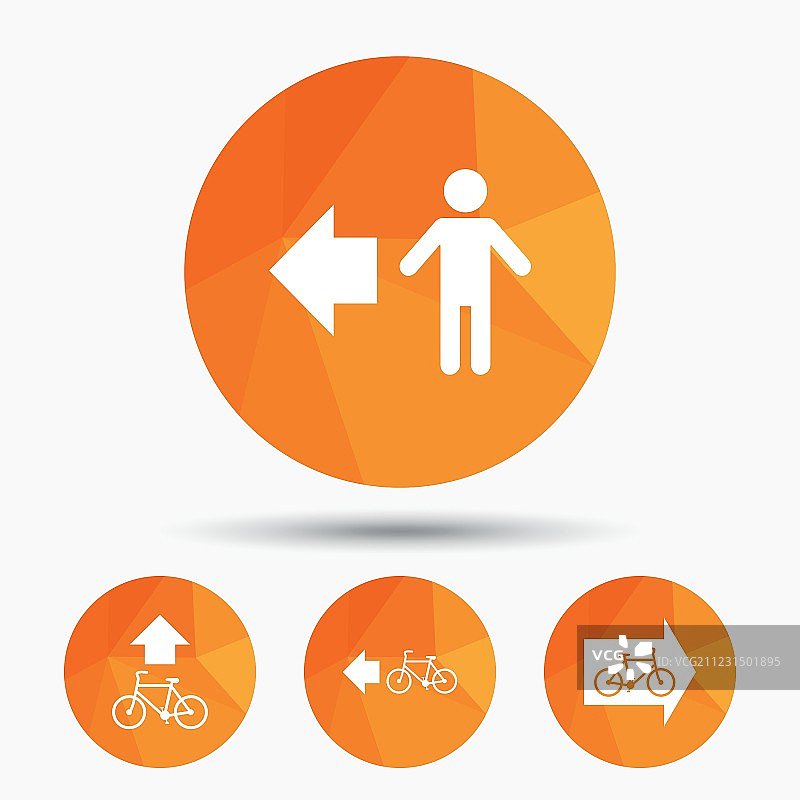 人行道图标自行车道标志图片素材