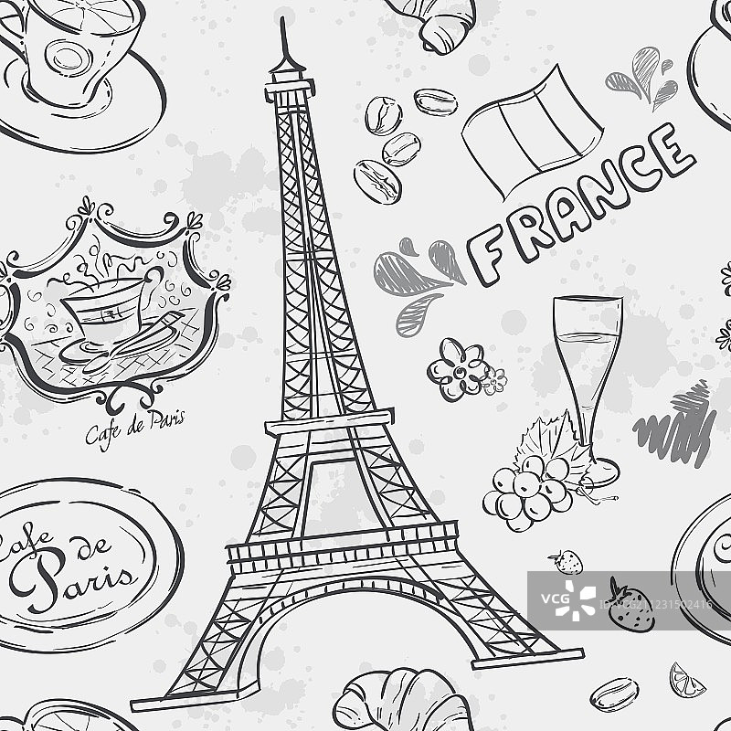 埃菲尔铁塔纹理背景图片素材