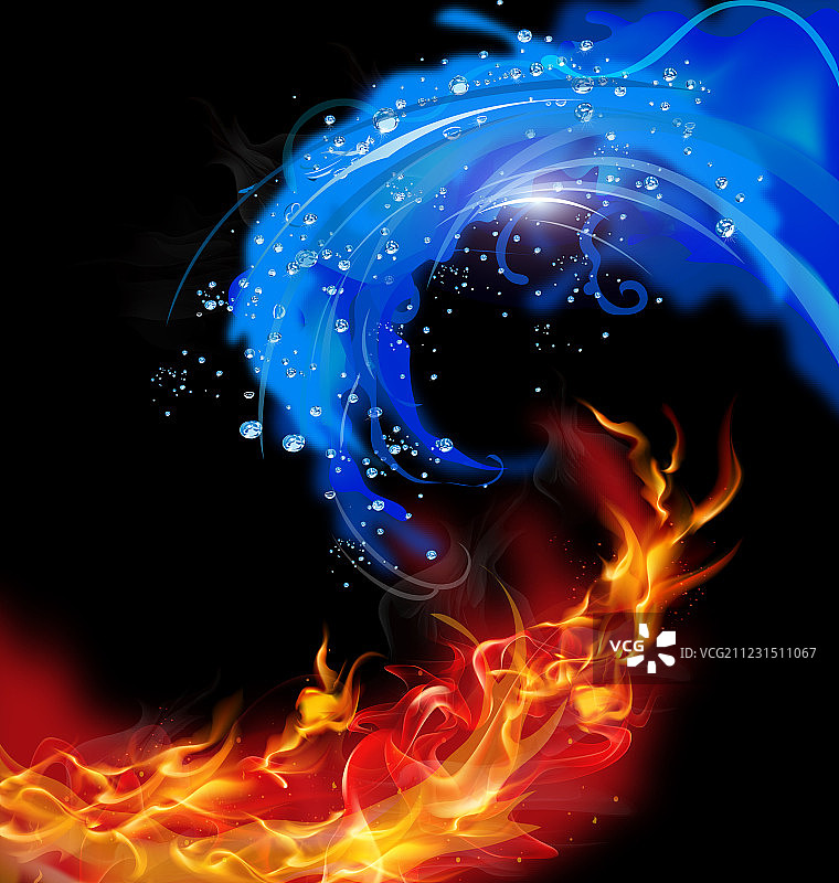 水火概念图片素材