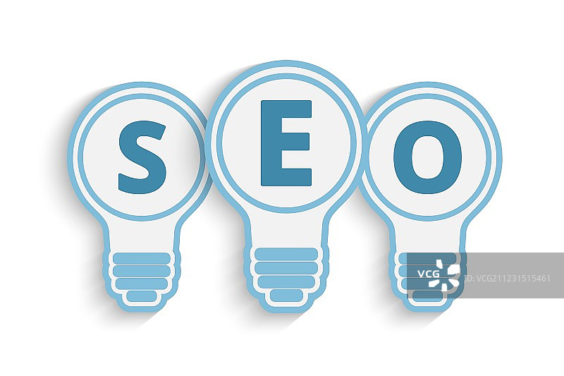 灯泡和齿轮SEO概念图片素材