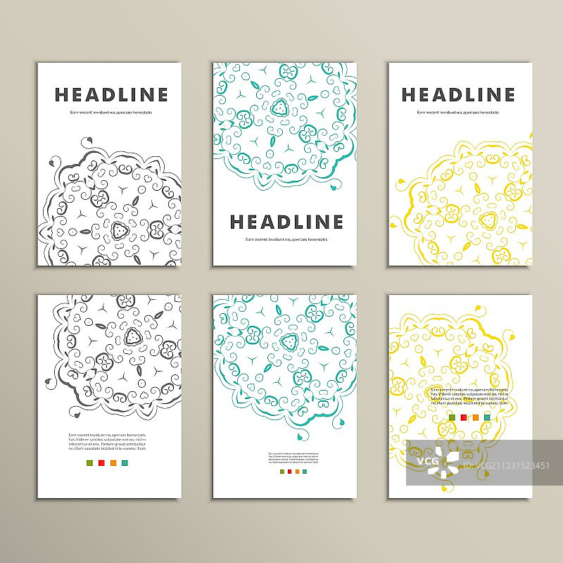 抽象图案套装图片素材