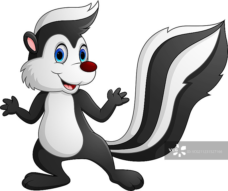可爱臭鼬卡通展示图片素材