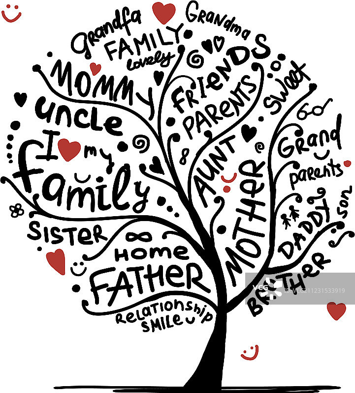 家谱设计草图图片素材