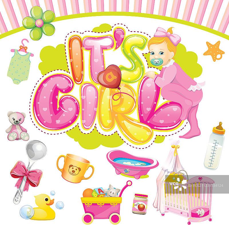 女婴套装图片素材