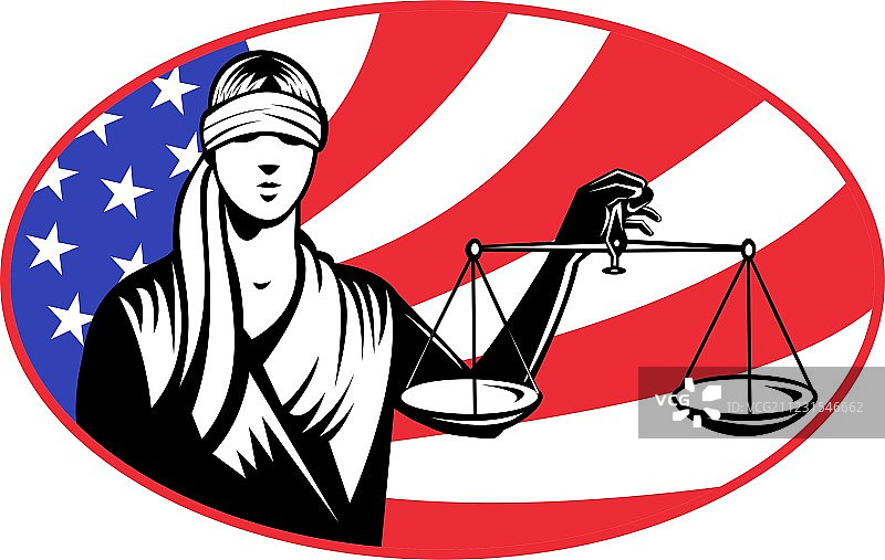 手持正义天平的女人图片素材
