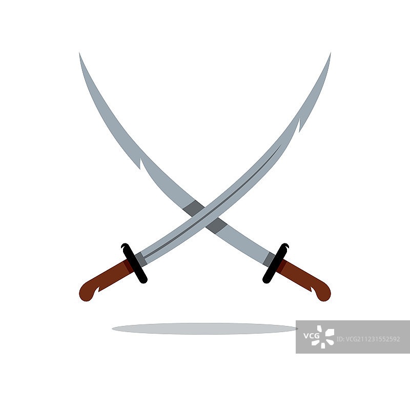 双弯刀卡通图片素材