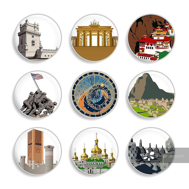 旅游目的地徽章 - 第 4 组图片素材