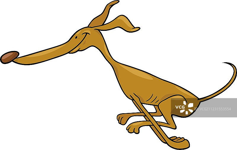 奔跑的灰狗卡通图片素材