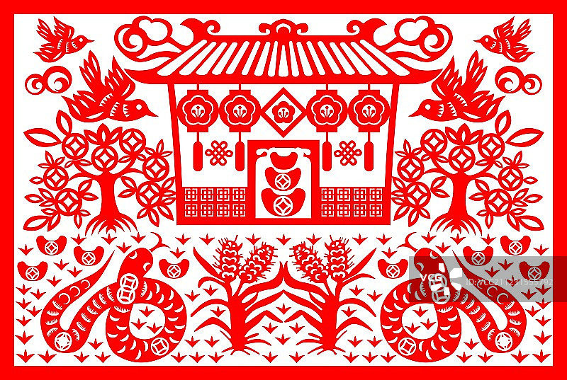 中国新年蛇年图片素材