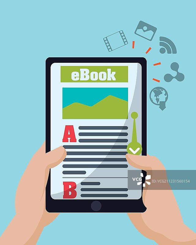 电子书的设计图片素材