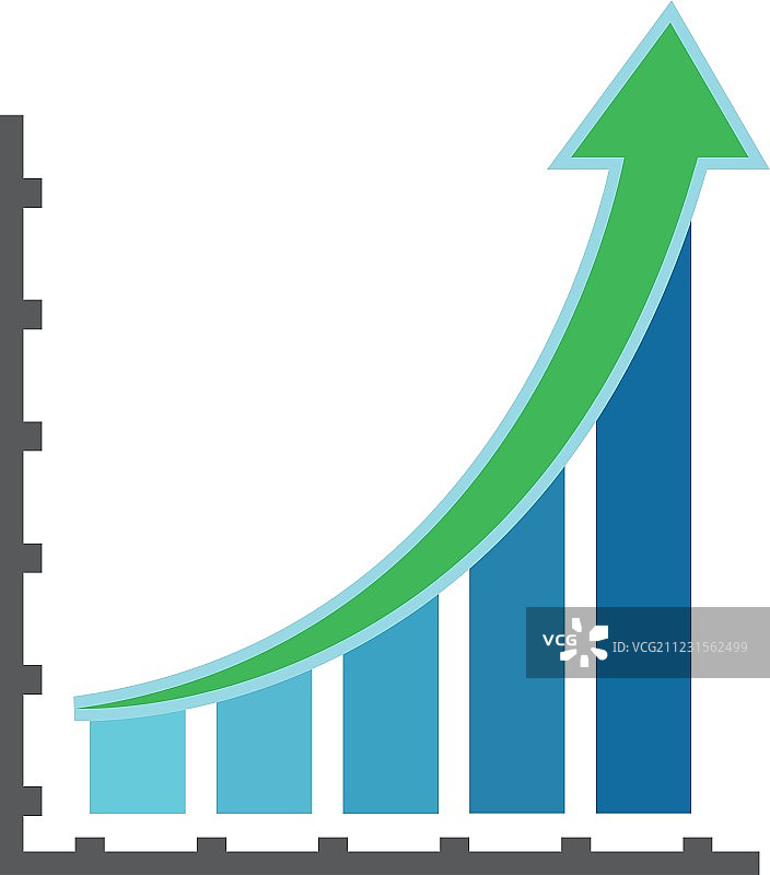 带箭头的图表图标图片素材