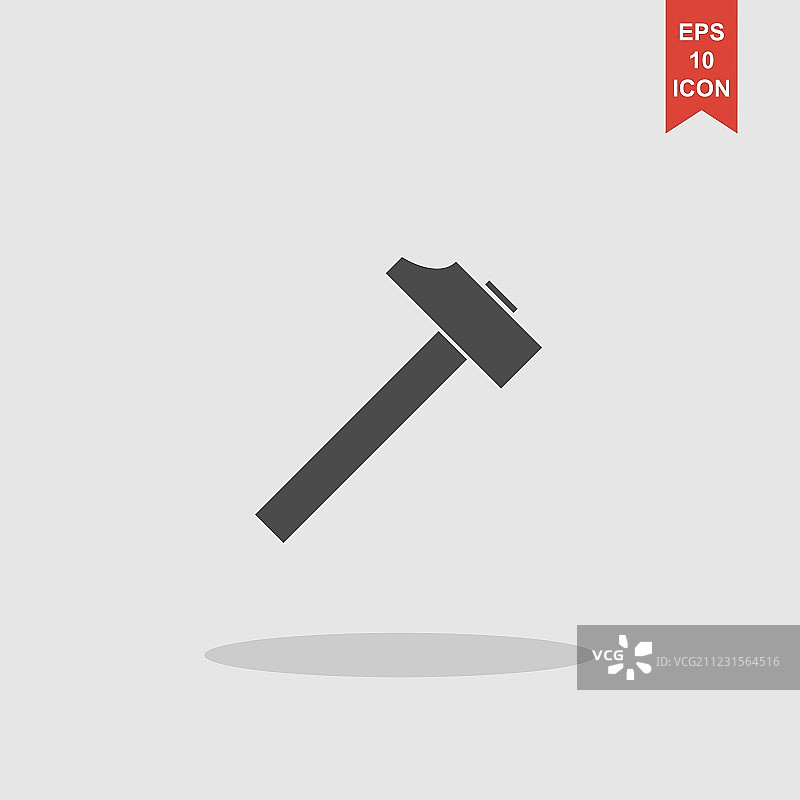 锤子图标扁平风格图片素材